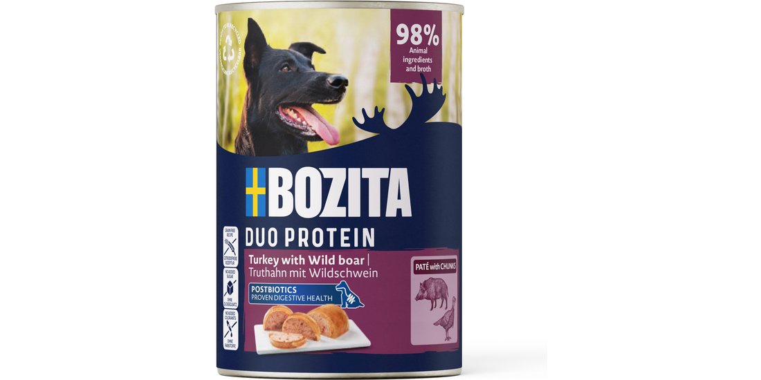 Bozita Dog Paté 6 x 400 g – Tacchino con Cinghiale…