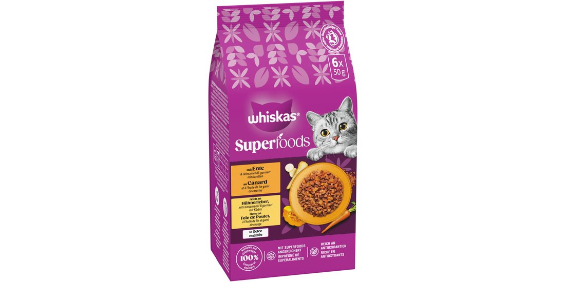 Whiskas 1+ Superfoods Selezione Mista in Gelatina…