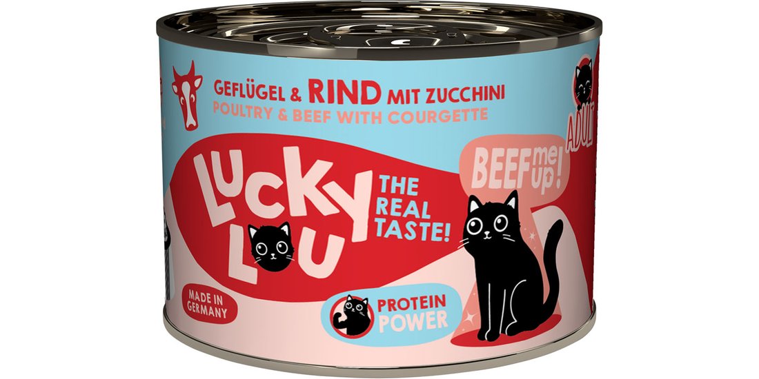 Lucky Lou Adult 24 x 200 g umido gatto – Pollame…