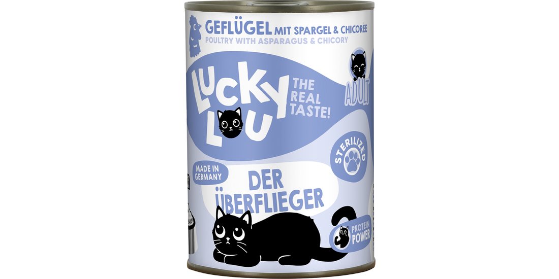 Lucky Lou Adult 24 x 400 g umido gatto – Pollame…