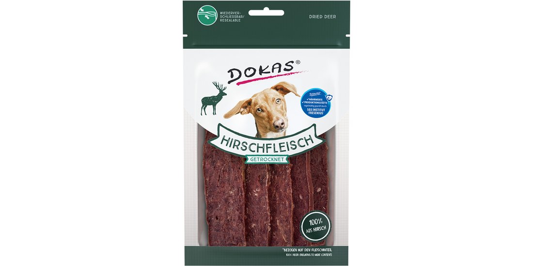Dokas Carne di cervo essiccata Snack per cane…