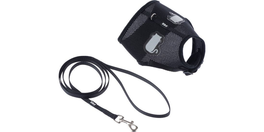 Pettorina con guinzaglio per gatti TIAKI Comfy…