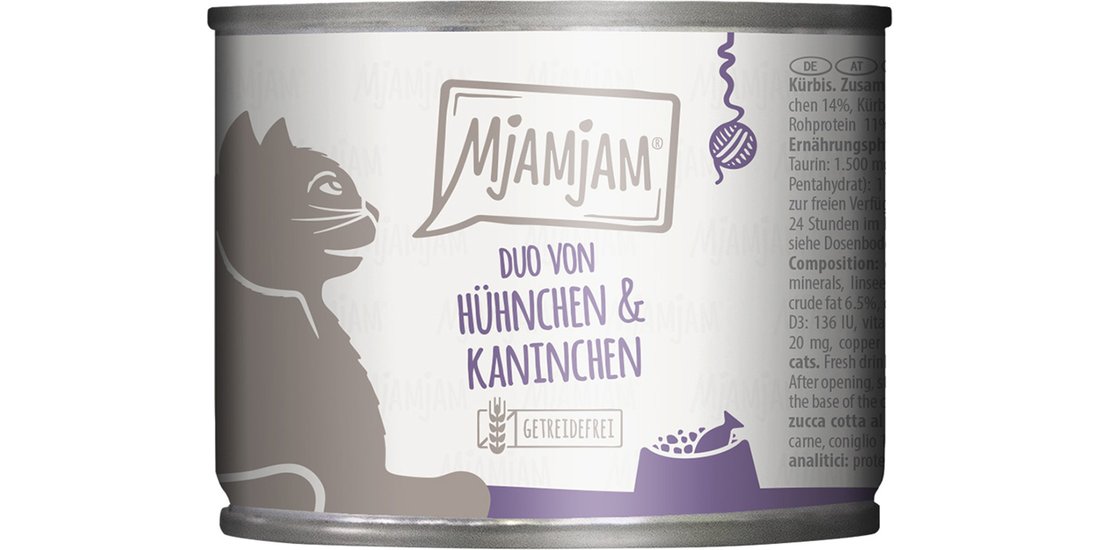 MjAMjAM Duo 6 x 200 g umido gatto – Pollo & Coniglio…
