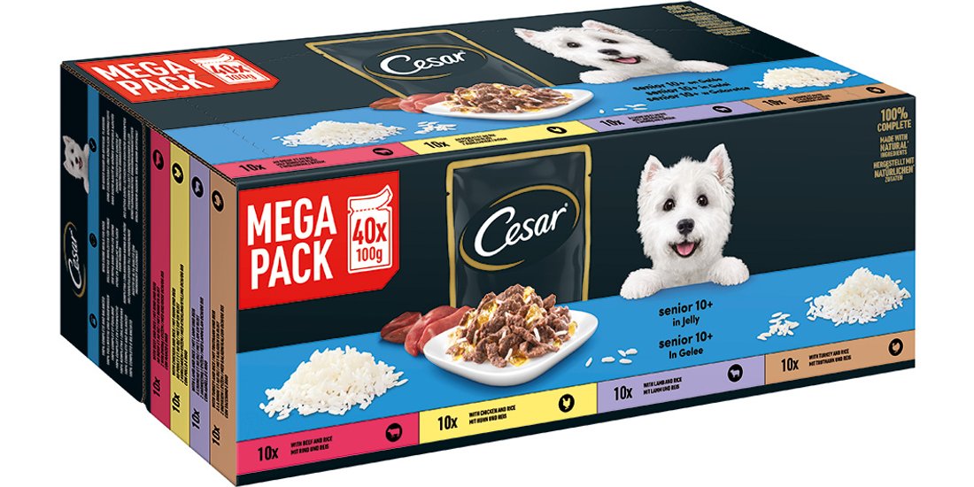 Cesar Senior 10+ in gelatina – 40 x 100 g