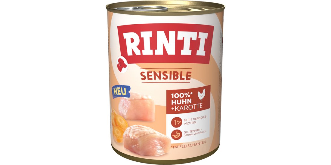 RINTI Sensible 24 x 800 g – Pollo & Carote