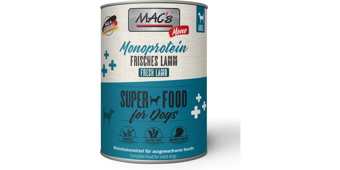 MAC’s Mono Sensitive 24 x 800 g – Agnello