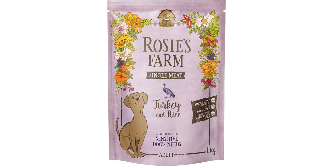 Rosie’s Farm Single Meat Adult Tacchino con riso…