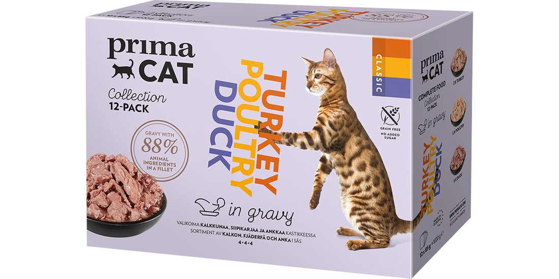PrimaCat Classic in Salsa 48 x 85 g – Mix Sterilized…