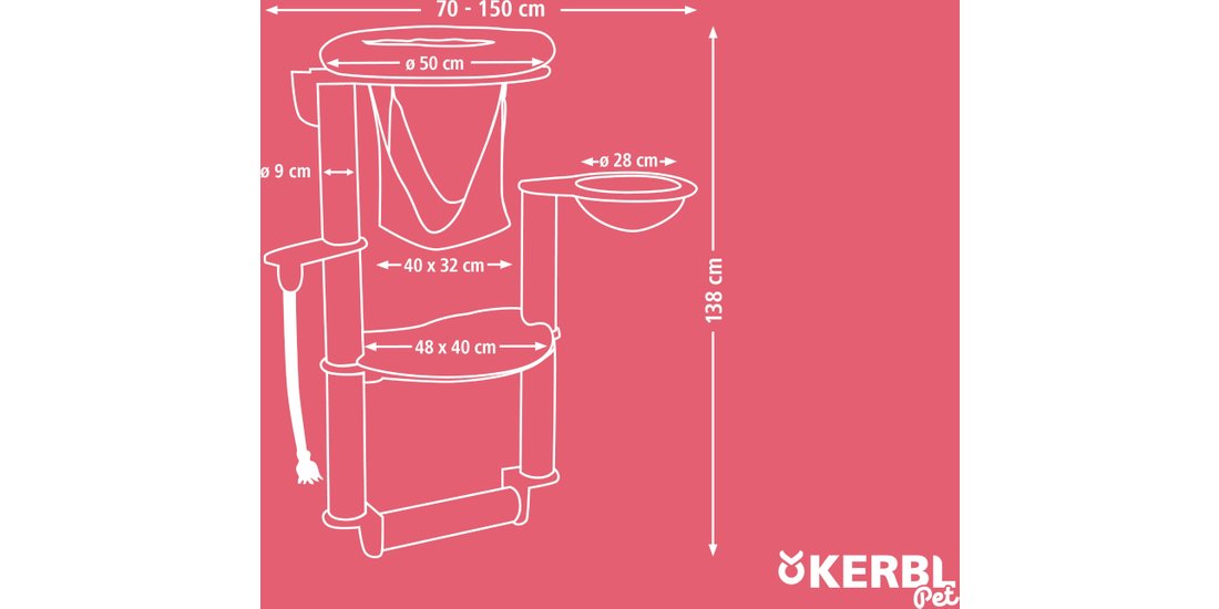 Kerbl Pet Dolomit Grappa Pro Tiragraffi a muro…