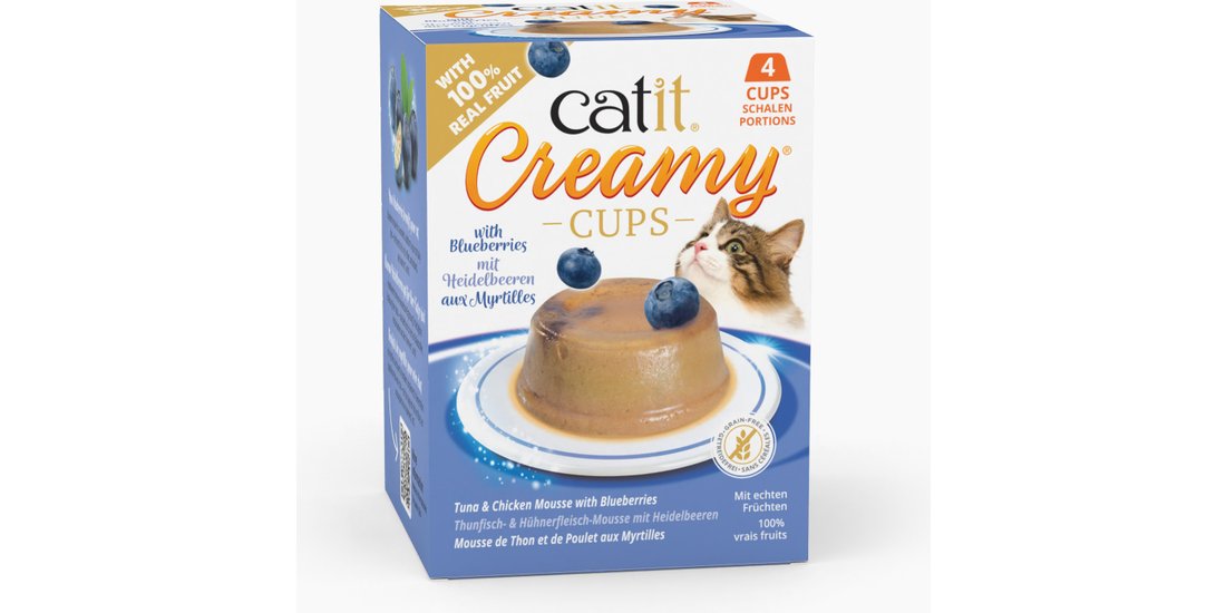 Catit Creamy Cups 4 x 25 g – Mousse di tonno …