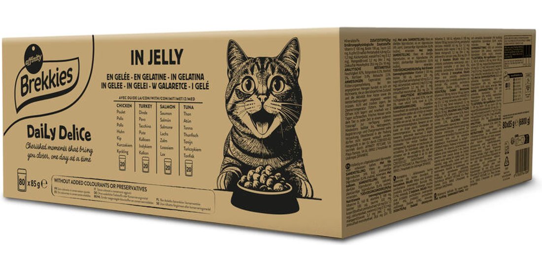 Brekkies Daily Delice Adult 80 x 85 g – MIX in…