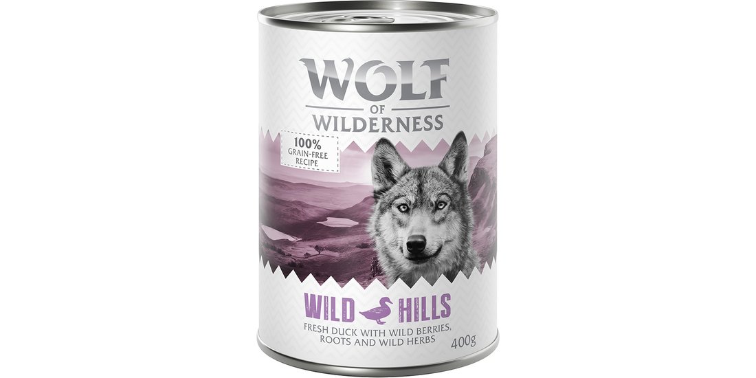 Wolf of Wilderness Adult 6 x 400 g umido Single…