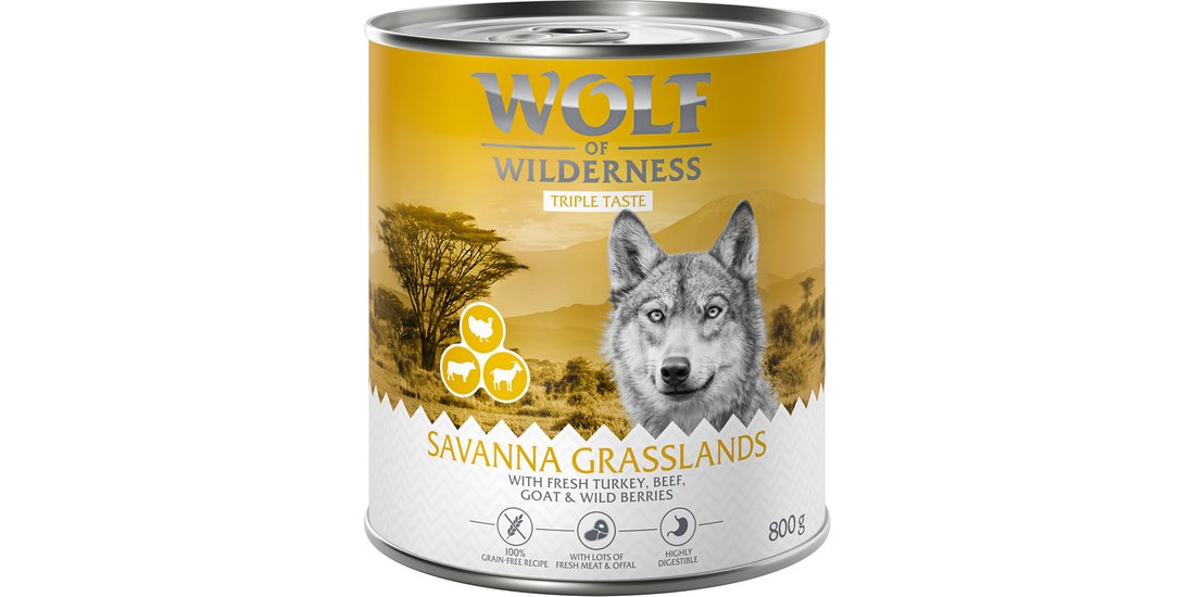 Wolf of Wilderness Adult 12 x 800 g umido Single…