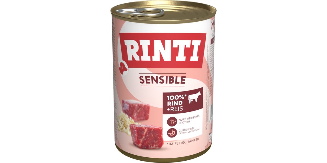 RINTI Sensible 24 x 400 g – Manzo & Riso