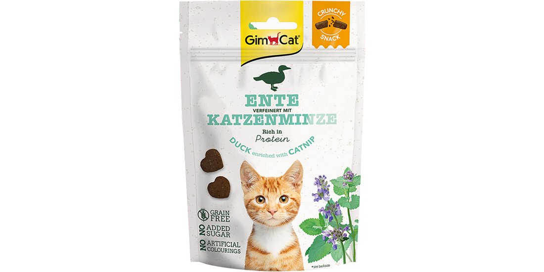 GimCat Crunchy Snacks – 50 g Anatra con Erba …