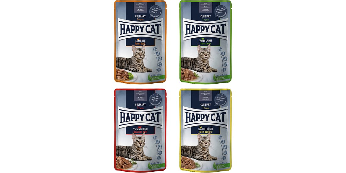 Happy Cat Buste Meat in Sauce 24 x 85 g – Mix…