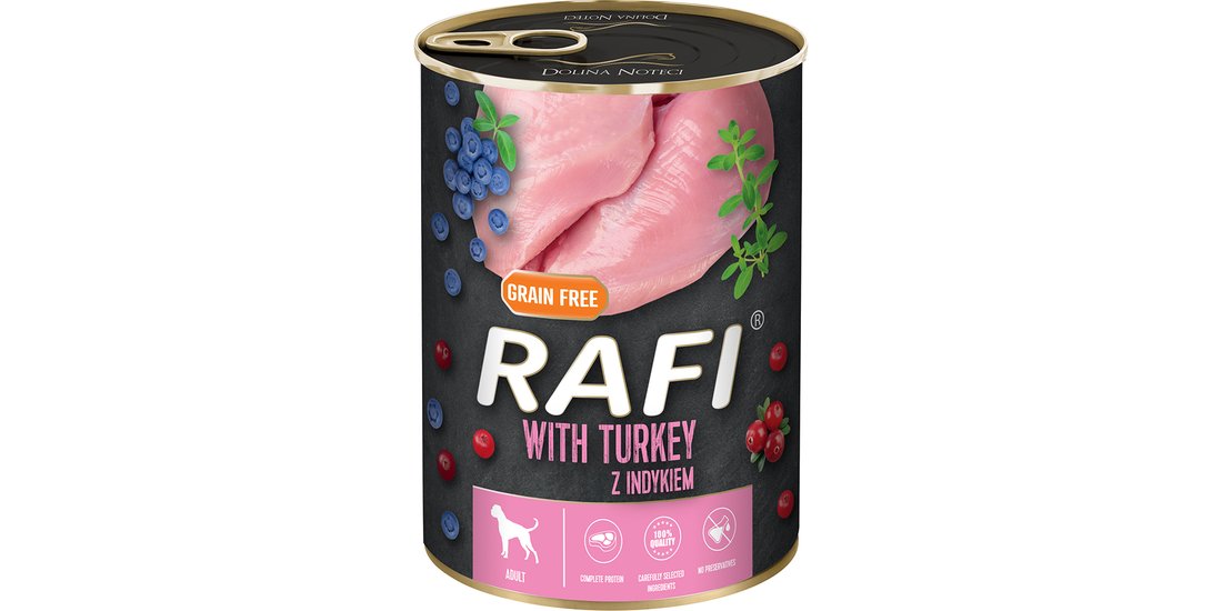 Rafi Adulti 24 x 400 g – Con tacchino mirtilli…