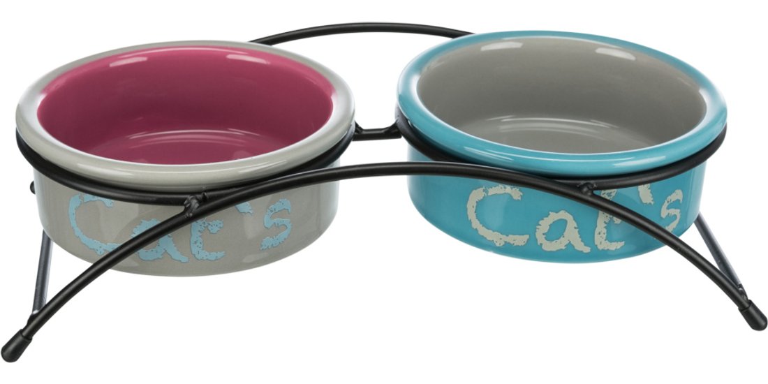 Doppia ciotola con supporto Trixie Eat on Feet…