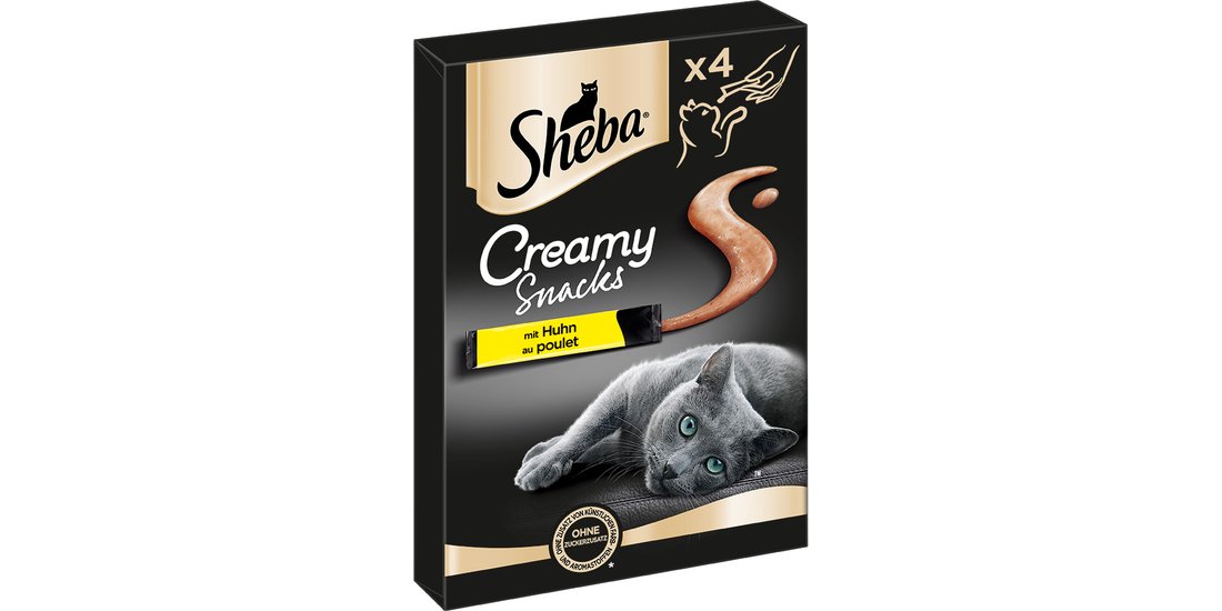 Sheba Creamy Snacks – 4 x 12 g Pollo