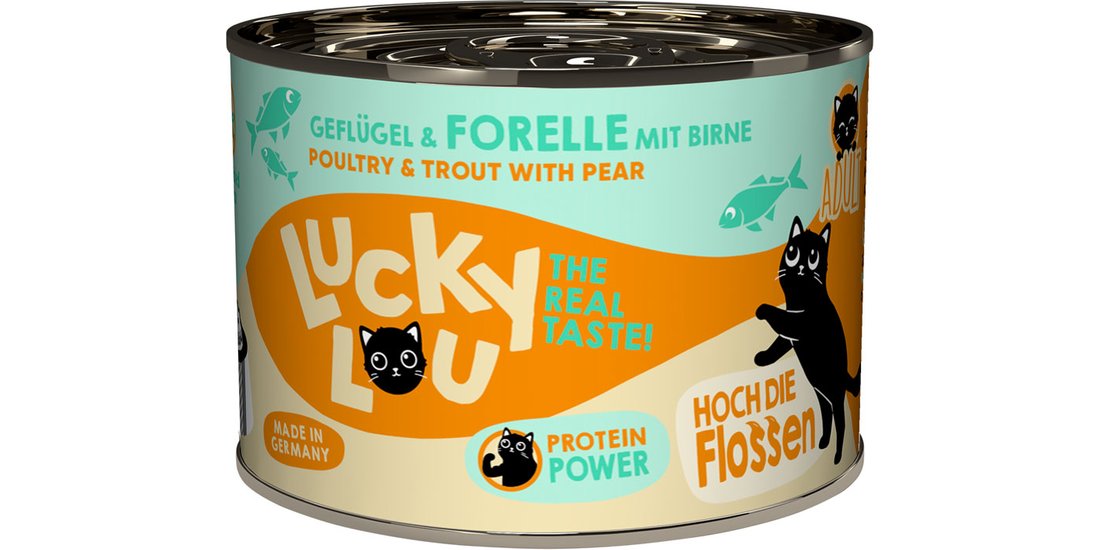 Lucky Lou Adult 24 x 200 g umido gatto – Pollame…