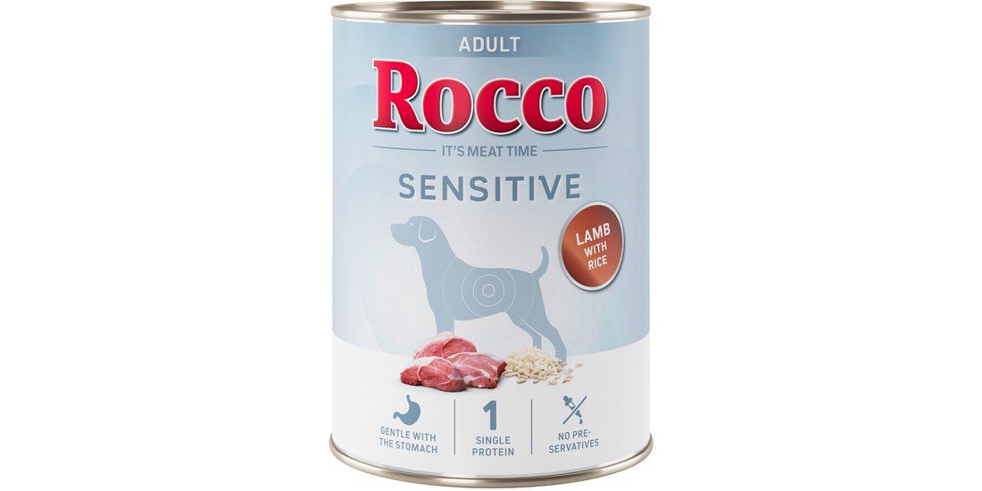 Rocco Sensitive 6 x 400 g – Agnello con Riso – …