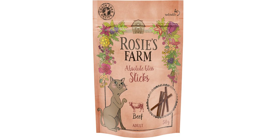 Rosie’s Farm “Sticks” Manzo Snack per gatti – …