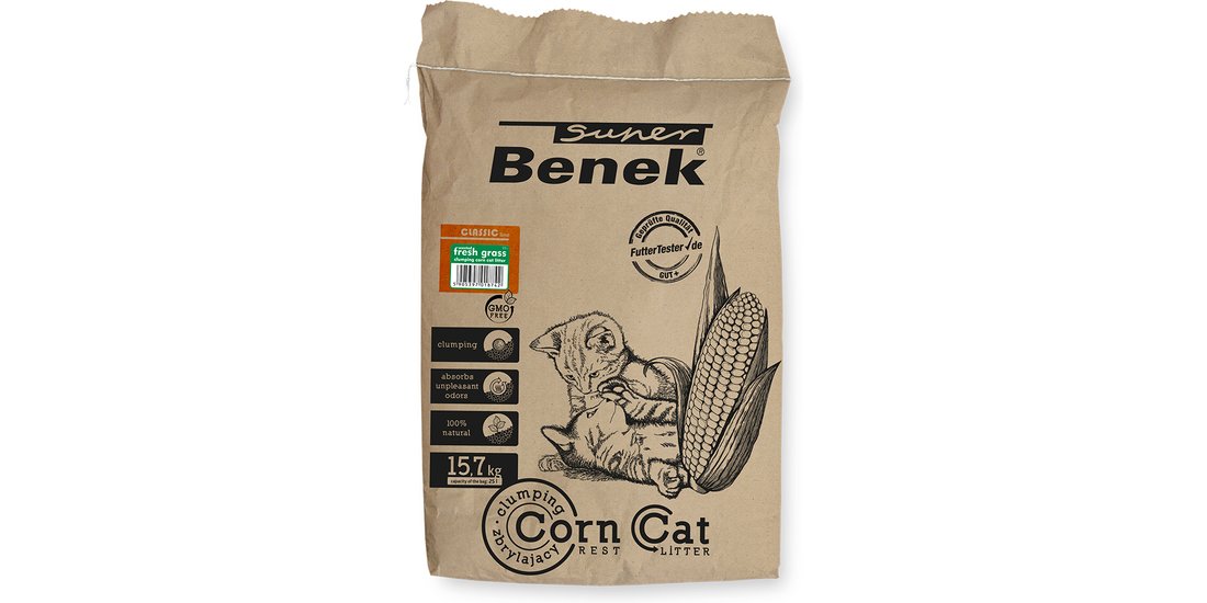 Lettiera Super Benek Corn Cat Erba fresca – 25…