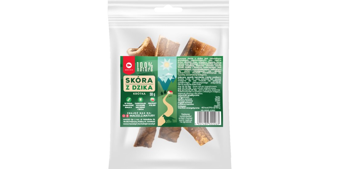 Maced Pelle di Cinghiale Snack per cani – 100…