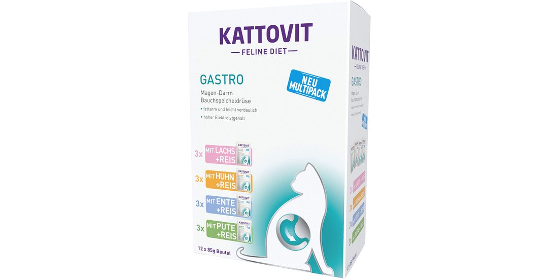 Kattovit Gastro Buste 12 x 85 g Alimento umido…