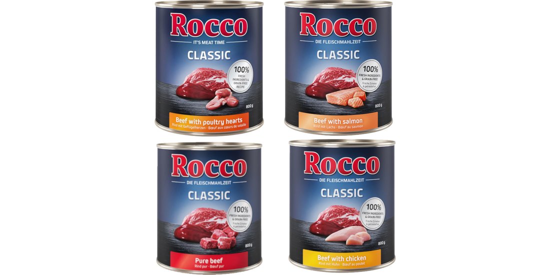 Rocco Classic 24 x 800 g – Mix 6: Manzo puro …