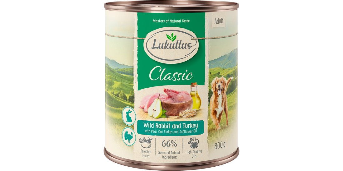 Lukullus Adult 6 x 800 g – Lepre & Tacchino