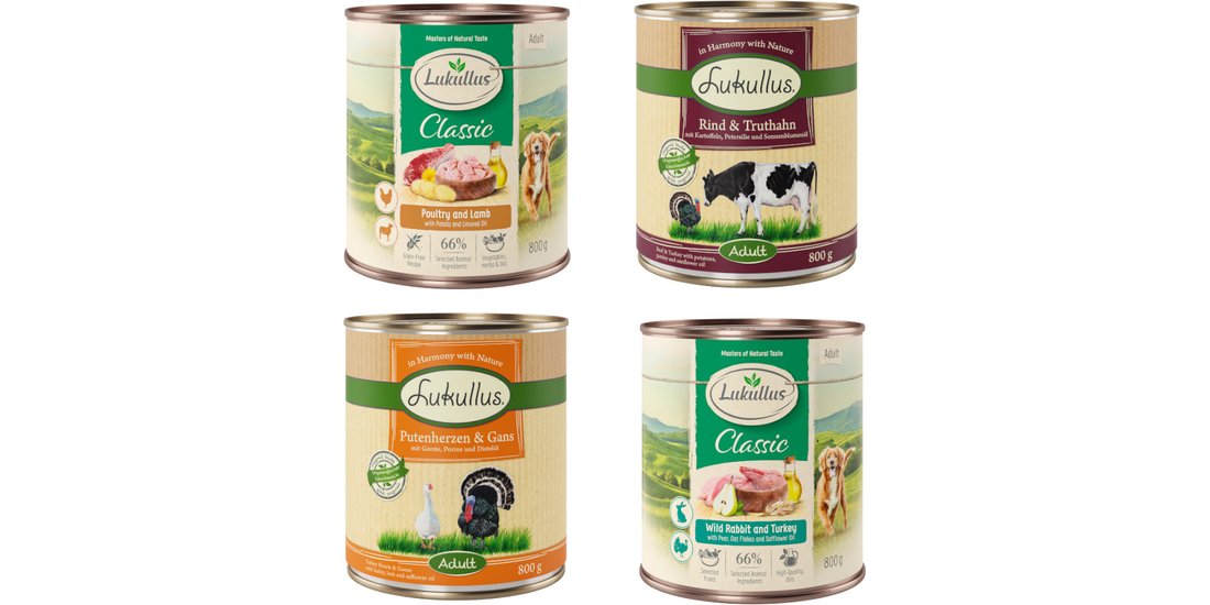 Lukullus 24 x 800 g – Mix 2 (4 gusti): Manzo …