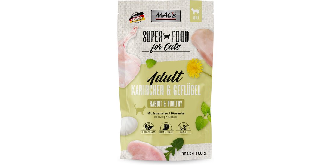 MAC’s Cat in busta 24 x 100 g – Coniglio & Pollame…