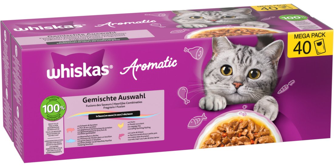 Whiskas Aromatic Selection 40 x 85 g – Mix in…