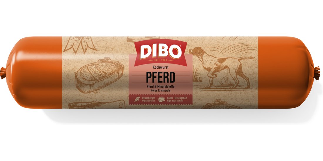 DIBO Salsiccia cotta Pur 10 x 800 g – Cavallo