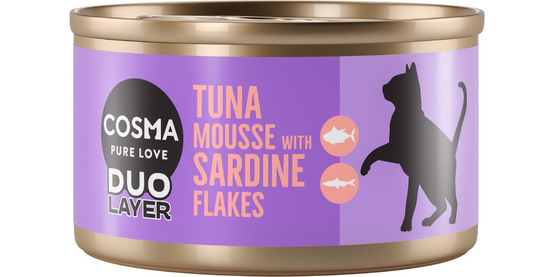 Cosma DUO Layer 6 x 70 g Umido per gatto – Mousse…