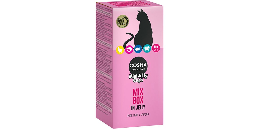Cosma Mini Jelly Cups 24 x 25 g Snack per gatto…