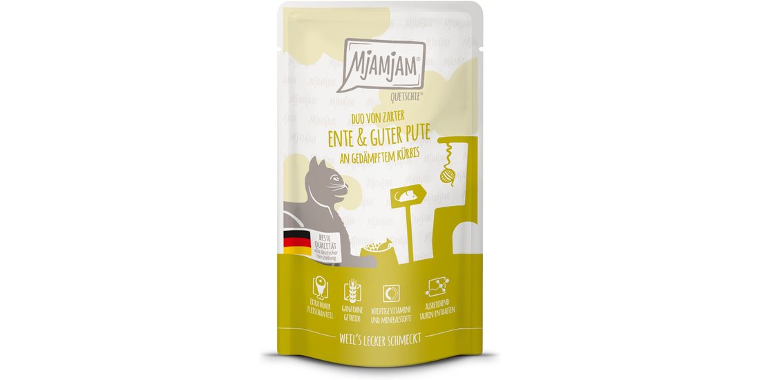 MjAMjAM Buste 12 x 125 g umido gatto – Anatra…