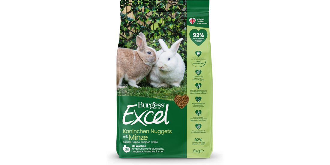 Burgess Excel Adult Pellet con Menta per conigli…