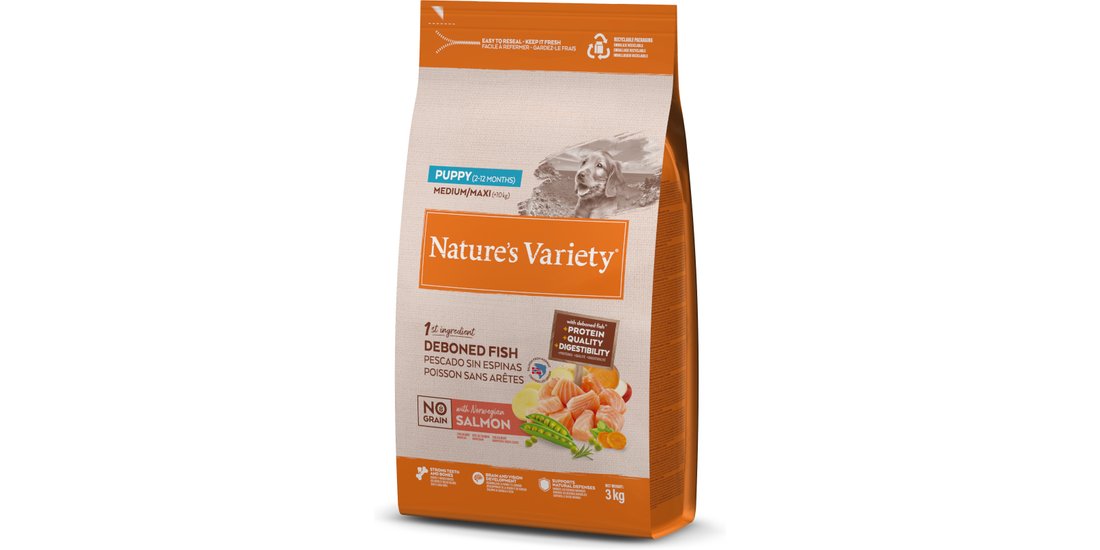 Nature’s Variety No Grain Puppy Medium/Maxi Salmone…