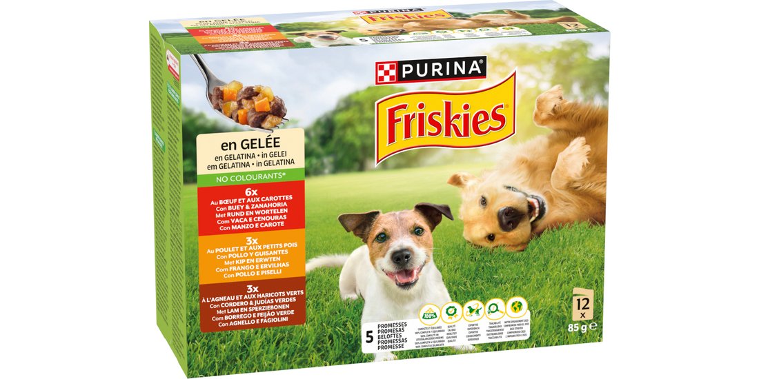 Friskies Adult in gelatina con manzo pollo e …