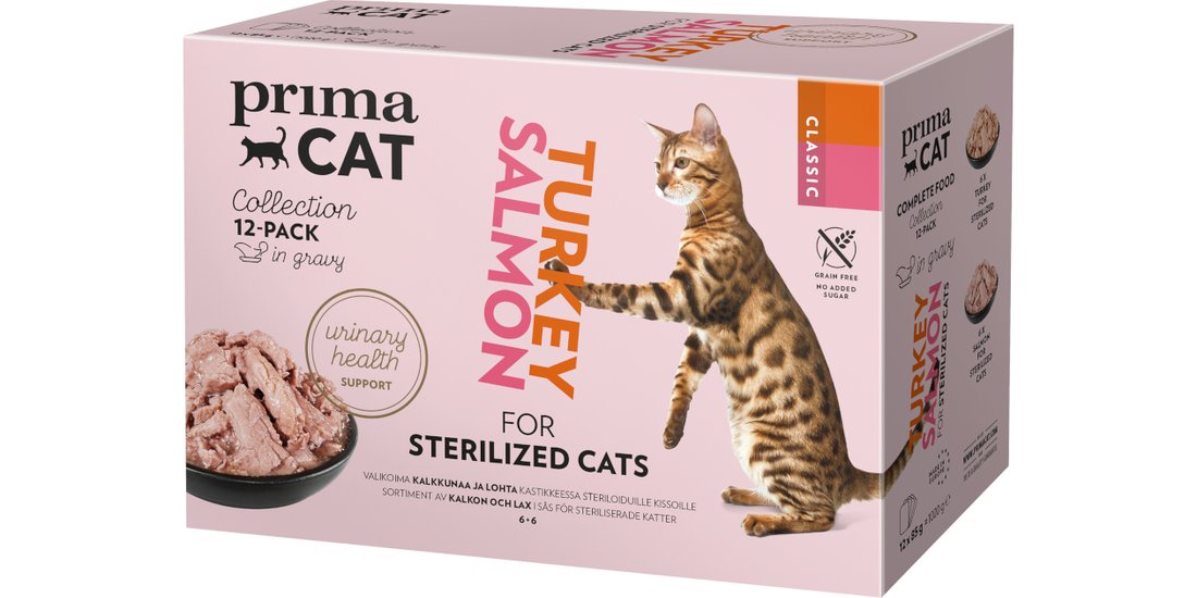 PrimaCat Classic in Salsa 48 x 85 g – Mix Sterilized…