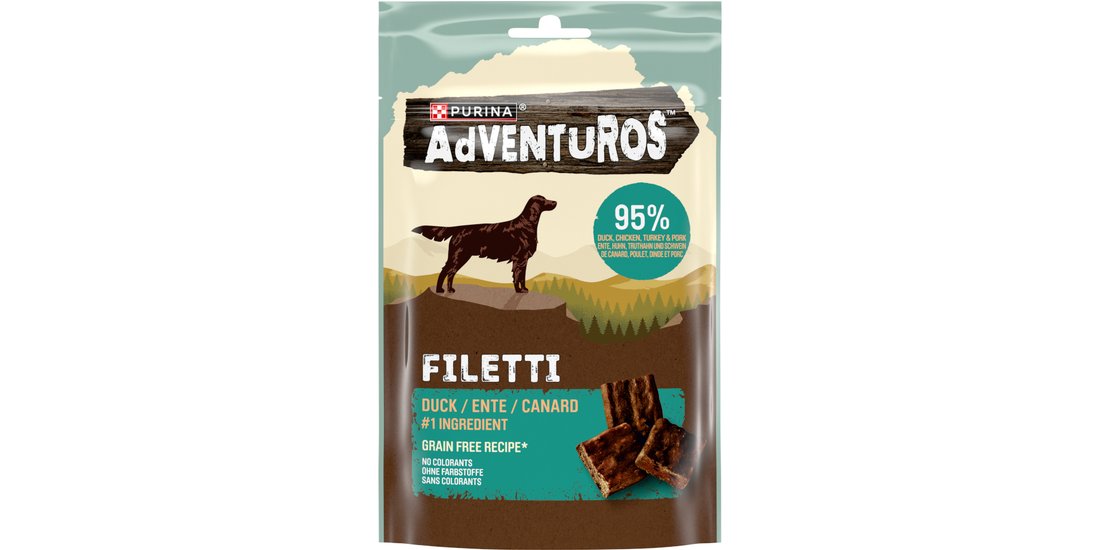 PURINA Adventuros Filetti con anatra Snack per…