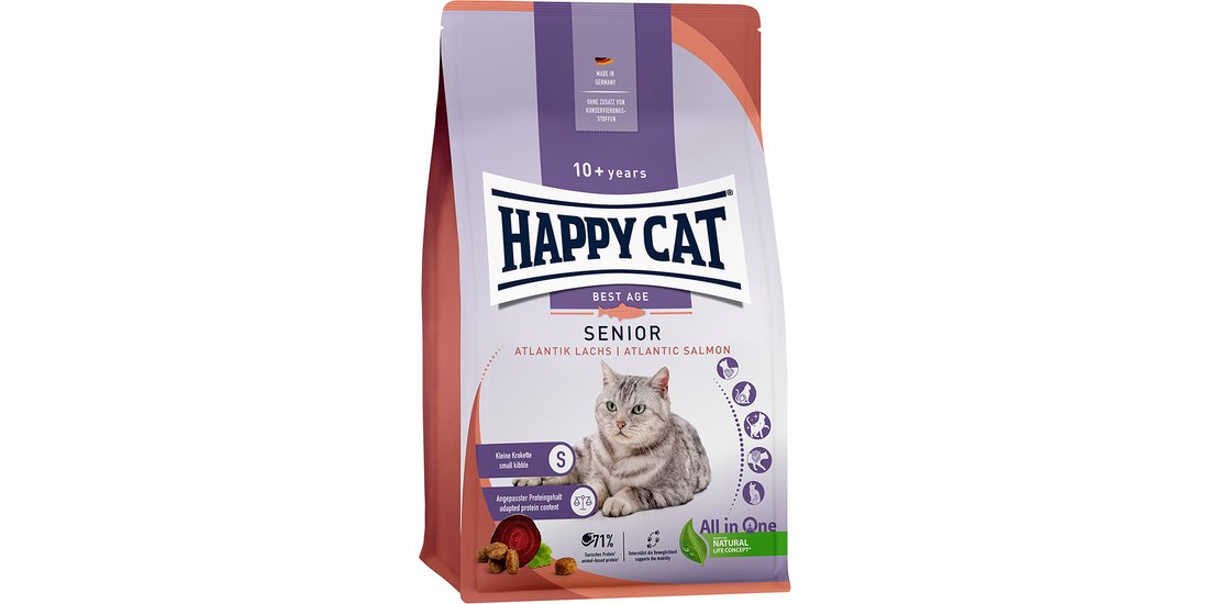 Happy Cat Senior Salmone dell’Atlantico Crocchette…