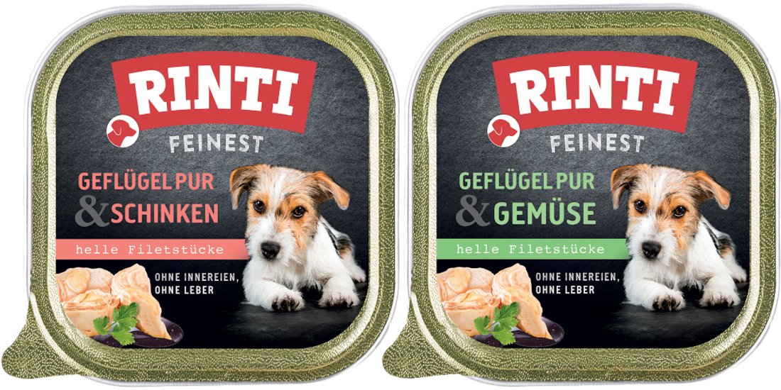 RINTI Feinest 44 x 150 g – Mix: Pollame & Prosciutto…