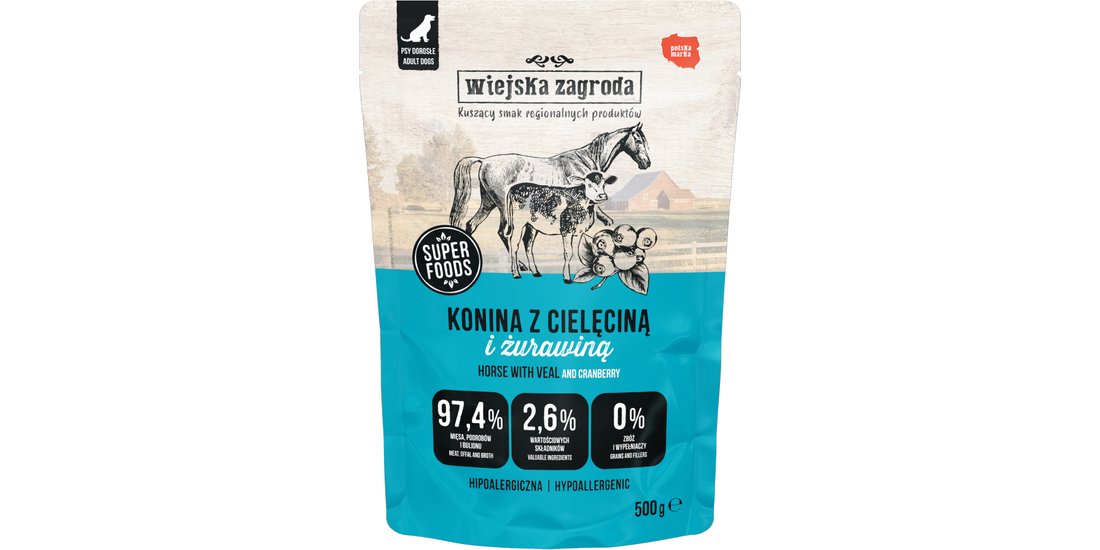 Wiejska Zagroda Dog Adult in busta 3 x 500 g – …