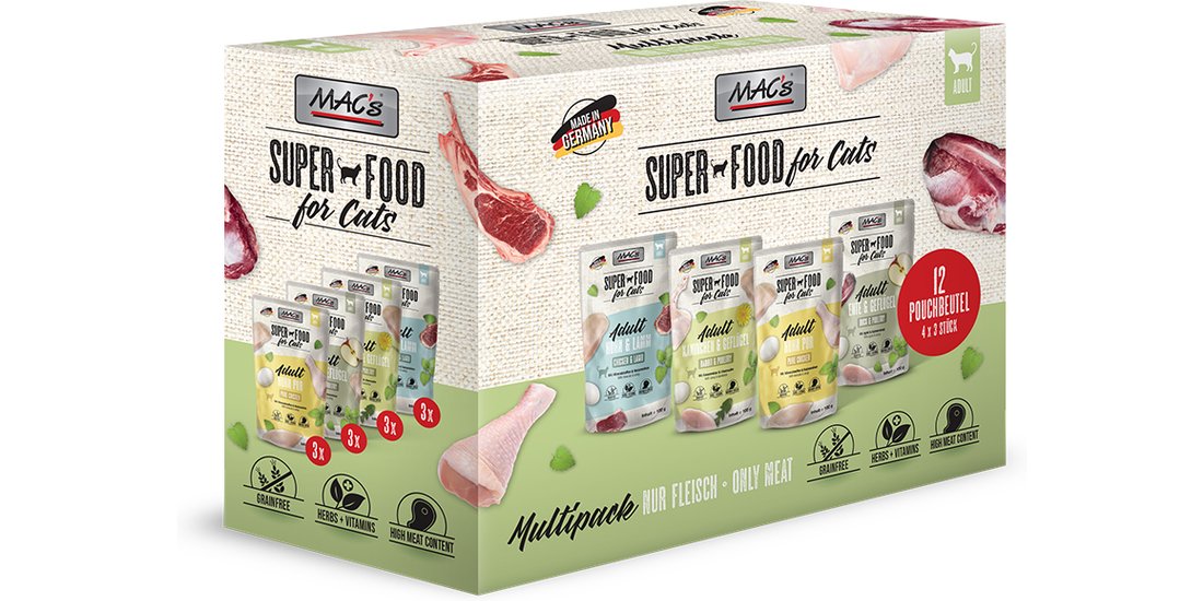 MAC’s Cat in busta Multipack 12 x 100 g Pacco…