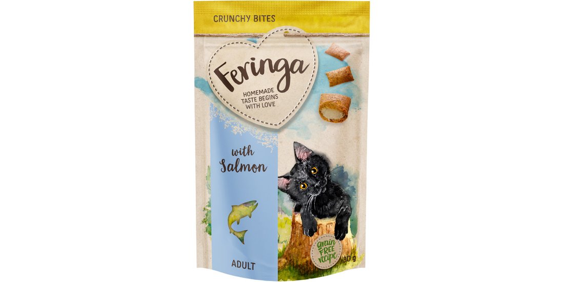 Feringa Crunchy Bites Salmone Snack per gatti…