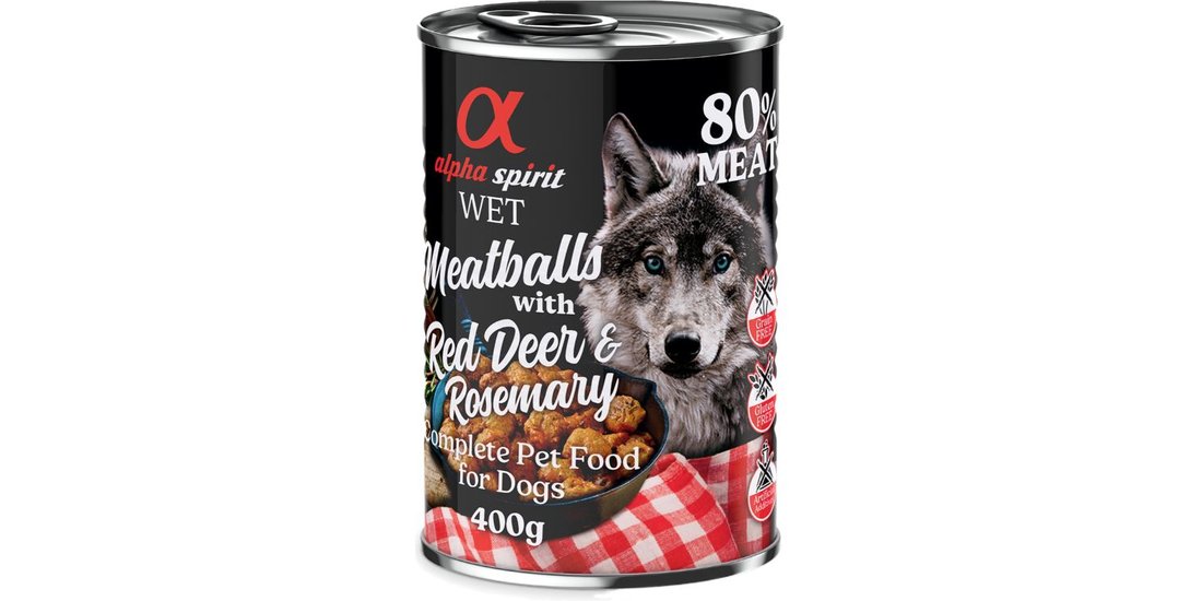alpha spirit Dog Meatballs 6 x 400 g umido per…