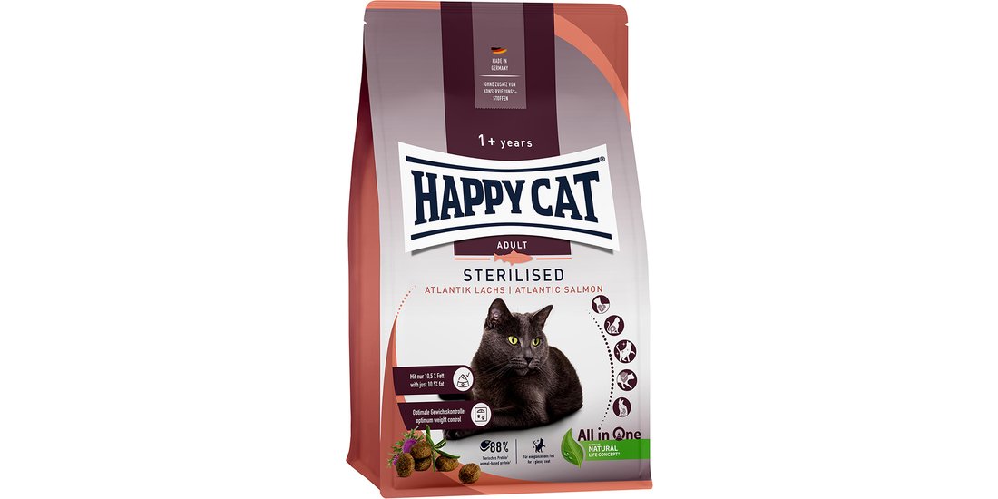Happy Cat Sterilised Adult Salmone dell’Atlantico…